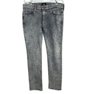 Paige Lennox Mens Gray Slim Fit Jeans Size 32 Acid Wash Made In USA Cotton Blend